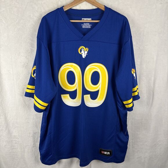 NFL Los Angeles Rams Aaron Donald Blue #99 Jersey Men’s Size 2XL NWT - Picture 1 of 8